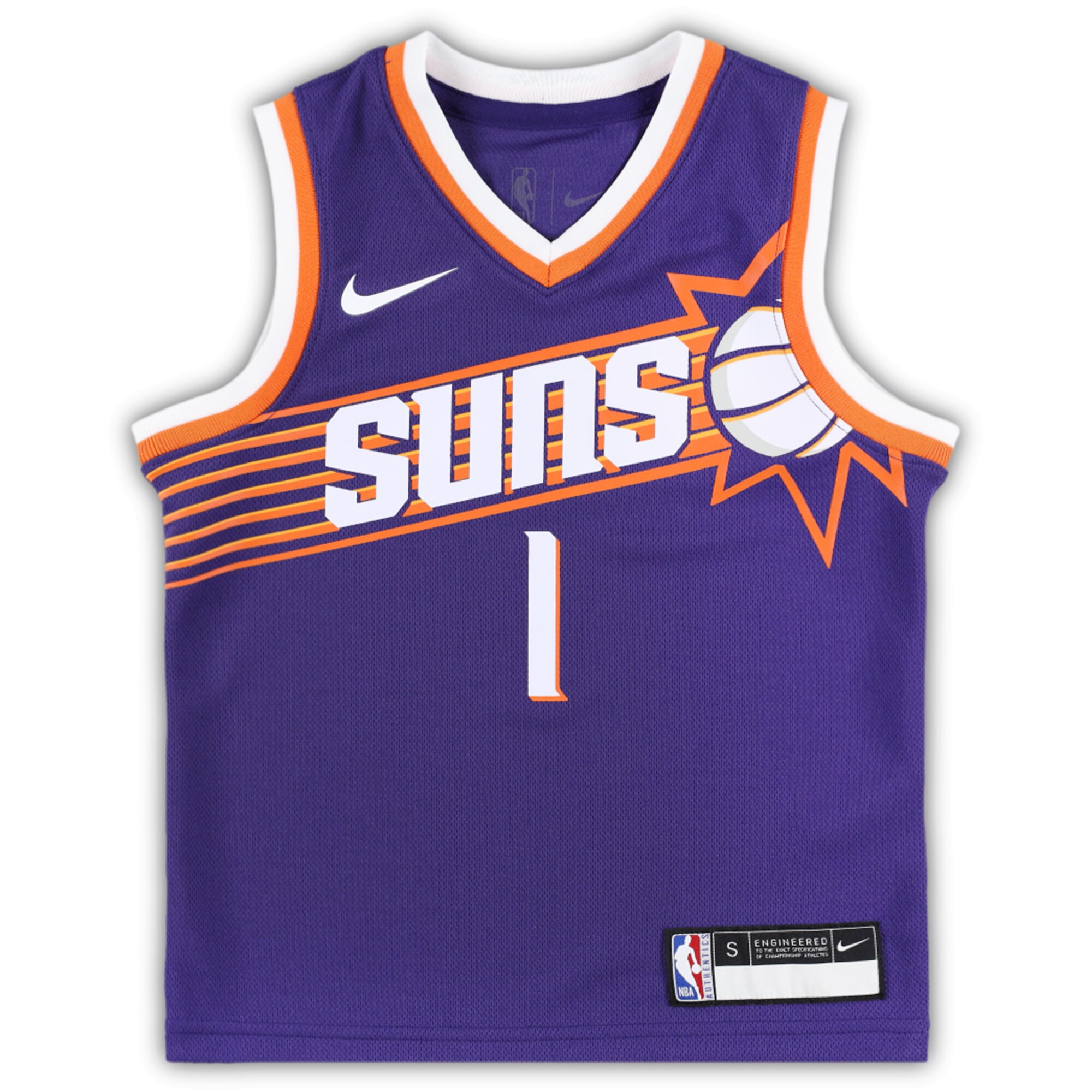 Alternative view of Devin Booker Phoenix Suns Preschool Swingman Player Jersey - Icon Edition - Purple