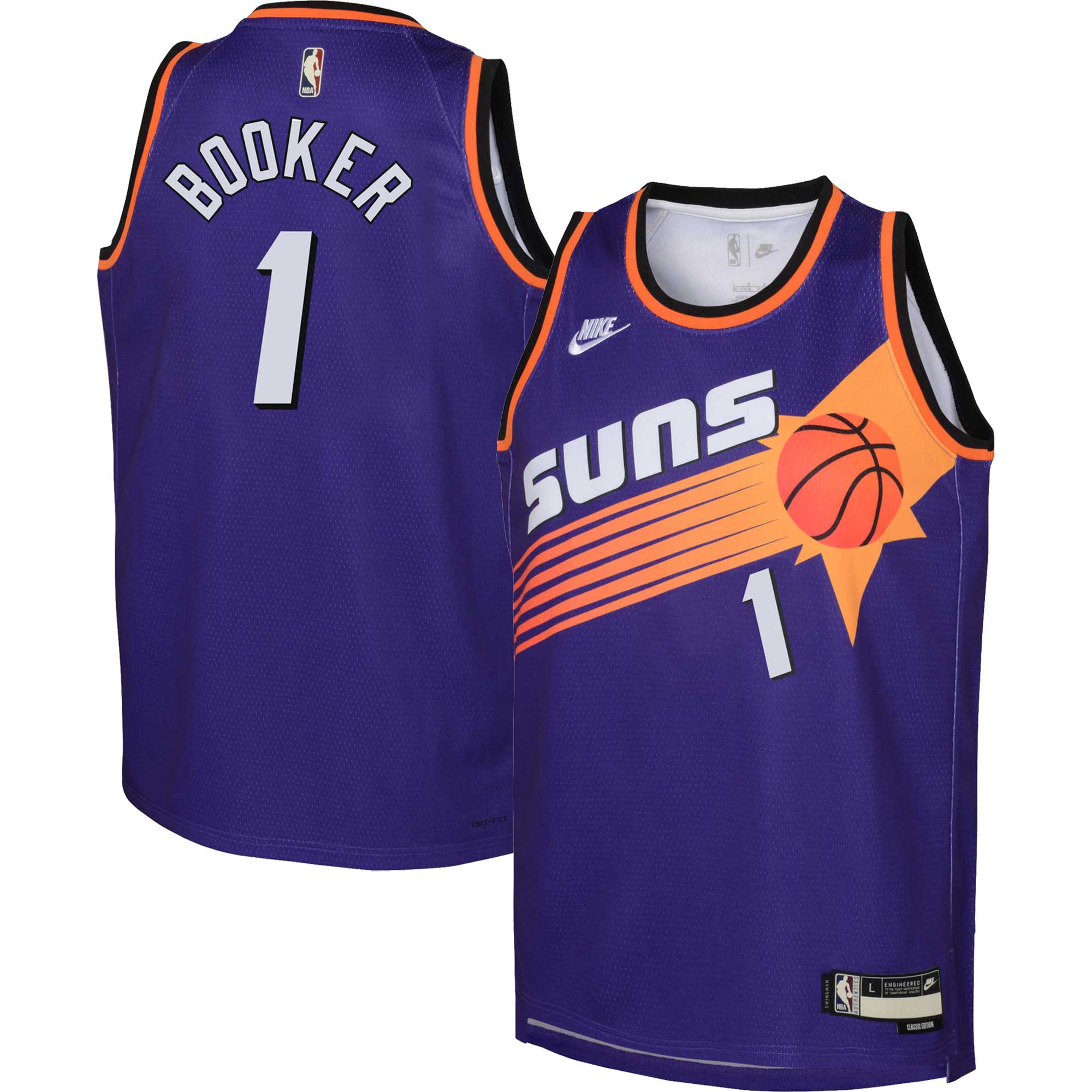 Devin Booker Phoenix Suns Youth 2022/23 Swingman Jersey Purple – Classic Edition