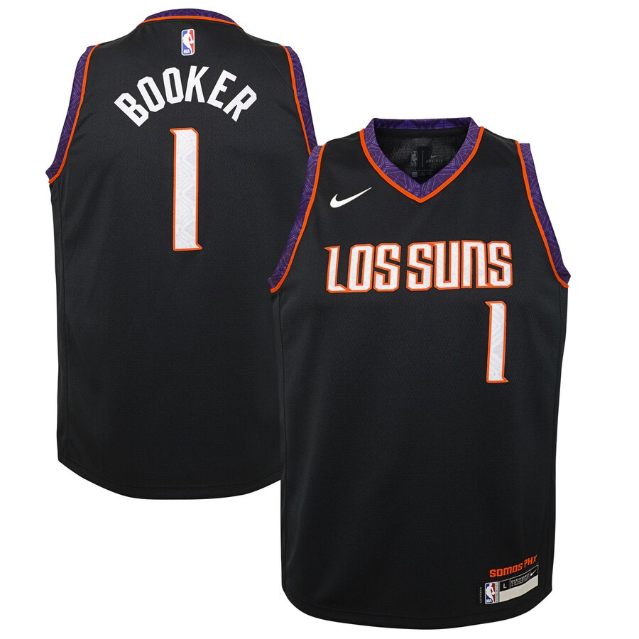 Devin Booker Phoenix Suns Youth Swingman Jersey Black - City Edition
