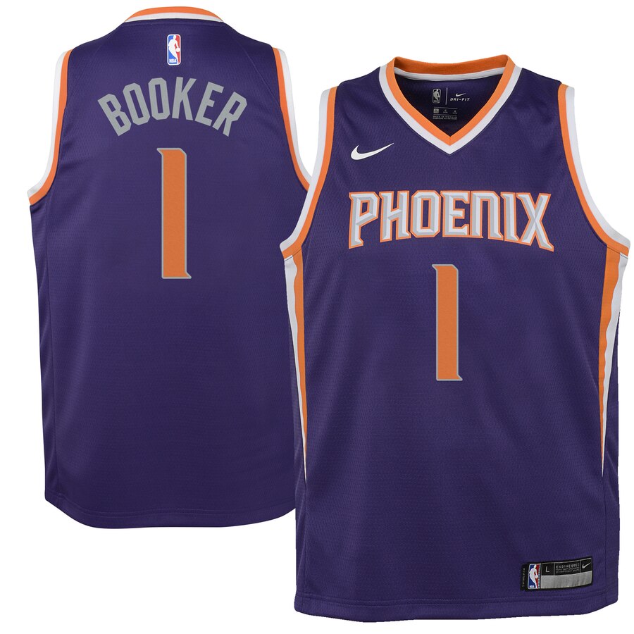 Devin Booker Phoenix Suns Youth Swingman Jersey Purple - Icon Edition