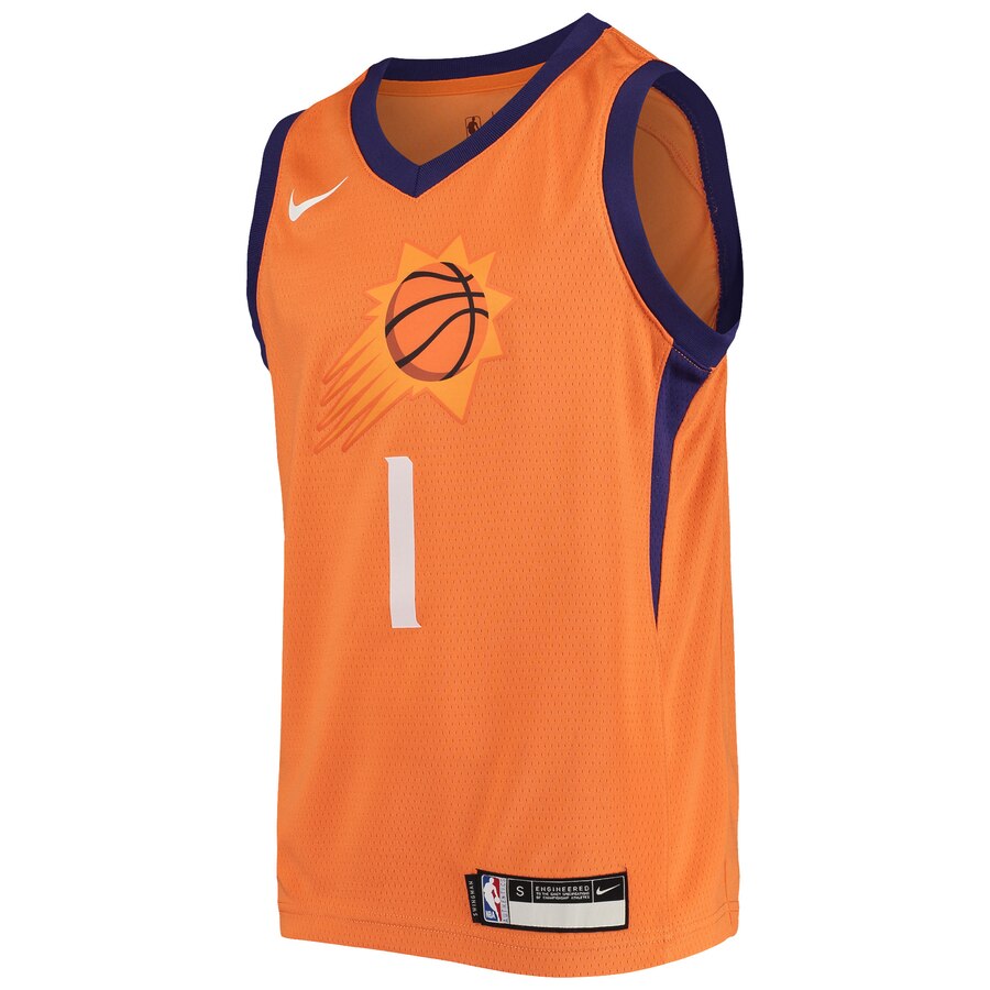 Alternative view of Devin Booker Phoenix Suns Youth Swingman Player Jersey - Statement Edition - Black