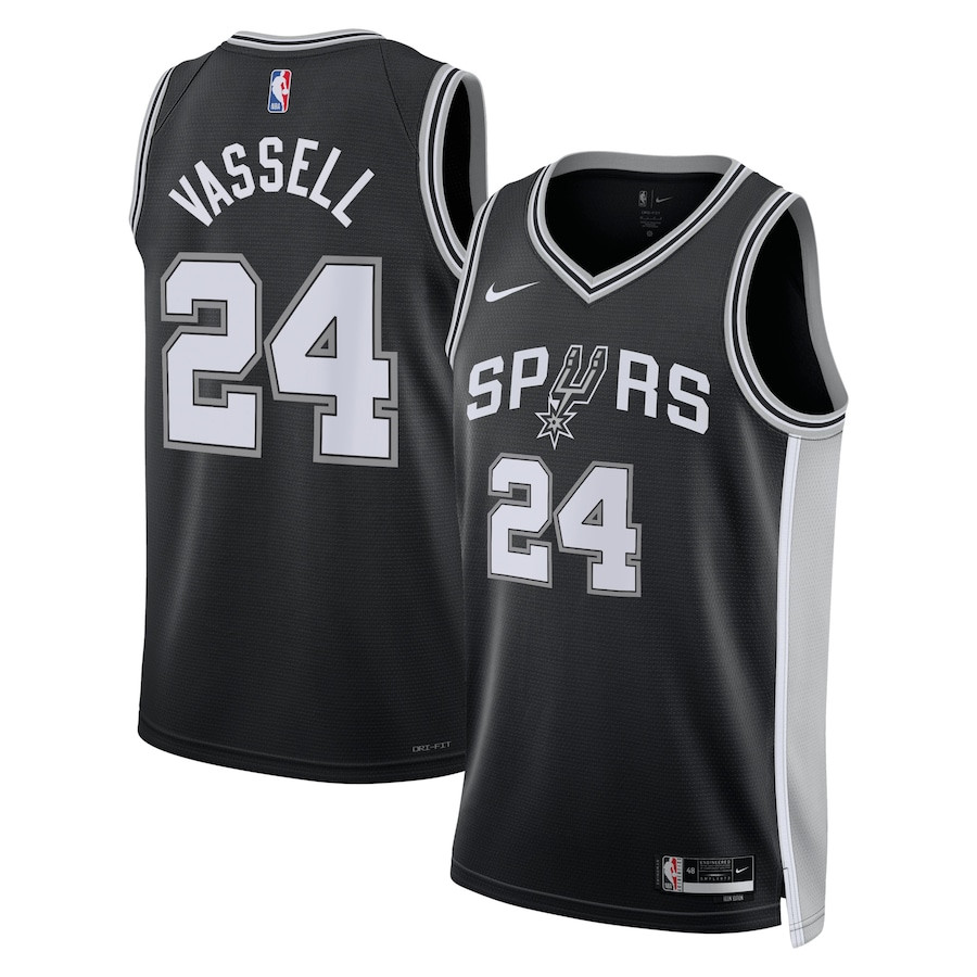 Devin Vassell 24 San Antonio Spurs Unisex Swingman Jersey - Icon Edition - Black - JS884 