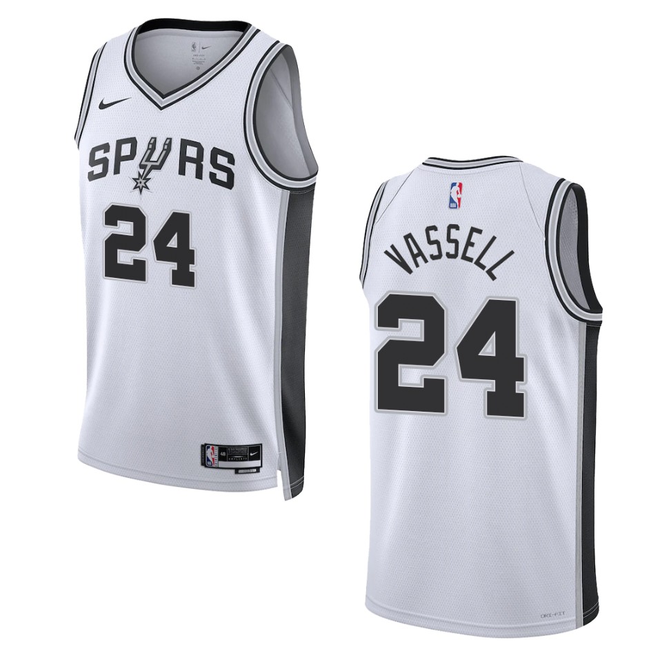 Devin Vassell Association Edition San Antonio Spurs 2022-23 White Swingman Jersey