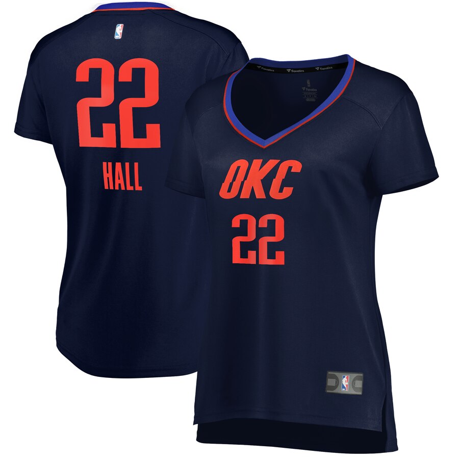 Devon Hall Oklahoma City Thunder Fanatics Branded Women's Fast Break Player Jersey - Statement Edition - Navy