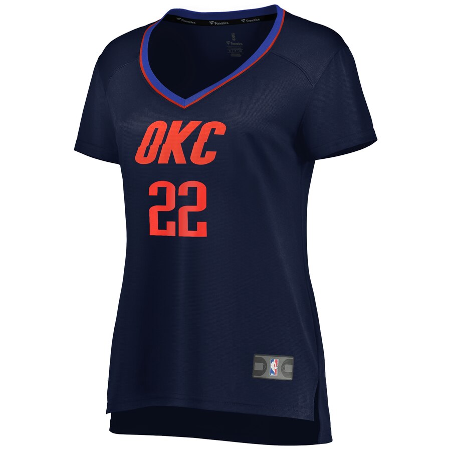 Alternative view of Devon Hall Oklahoma City Thunder Fanatics Branded Women's Fast Break Player Jersey - Statement Edition - Navy