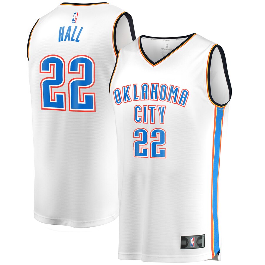 Devon Hall Oklahoma City Thunder Fanatics Branded Youth Fast Break Player Jersey - Association Edition - White