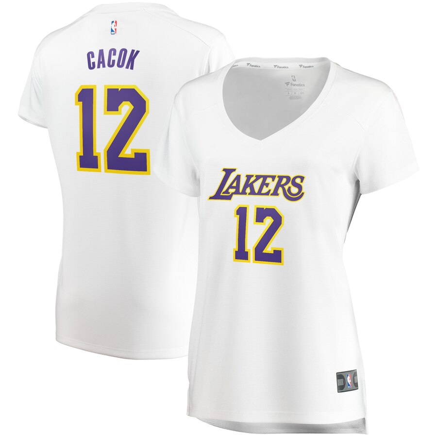 Devontae Cacok Los Angeles Lakers Fanatics Branded Women's Fast Break Replica Jersey White - Association Edition