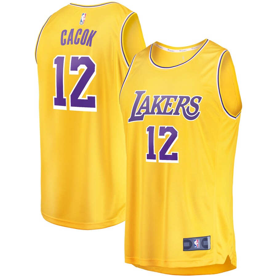 Devontae Cacok Los Angeles Lakers Fanatics Branded Youth Fast Break Replica Jersey Gold- Icon Edition