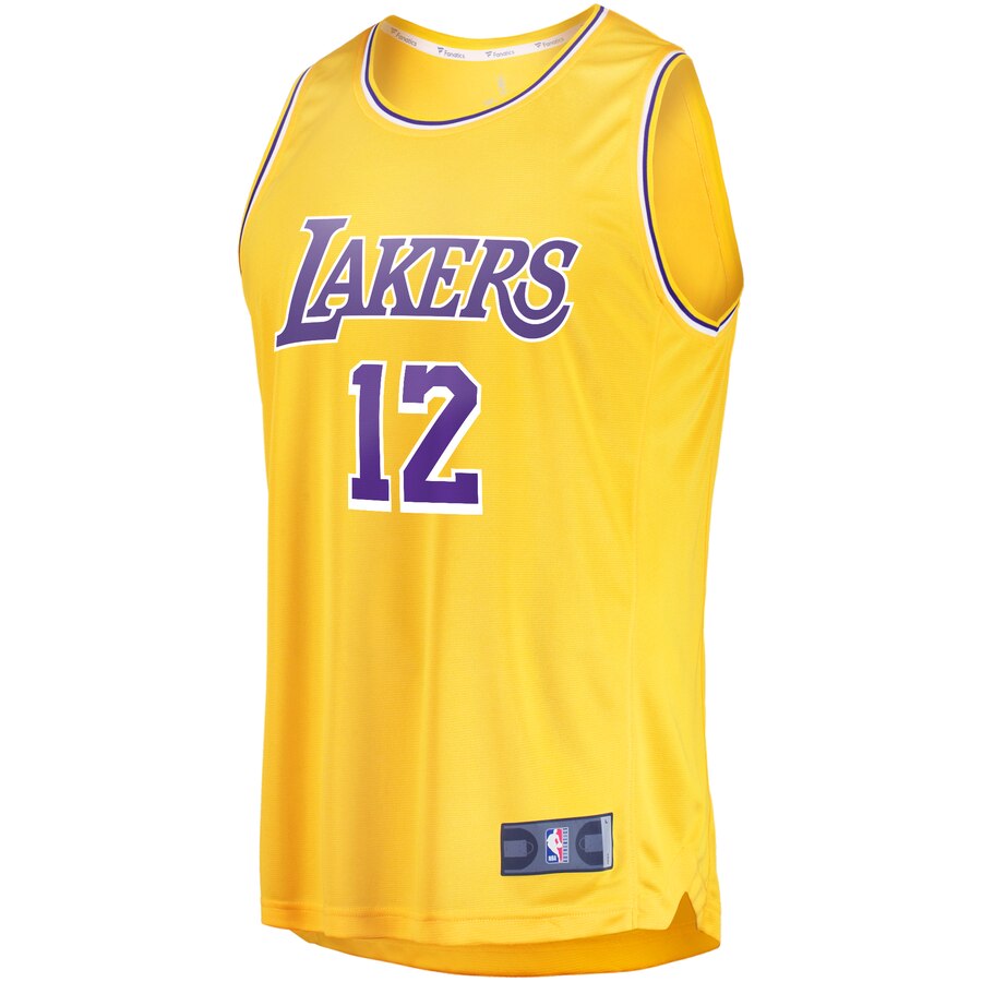 Alternative view of Devontae Cacok Los Angeles Lakers Fanatics Branded Youth Fast Break Replica Jersey Gold- Icon Edition