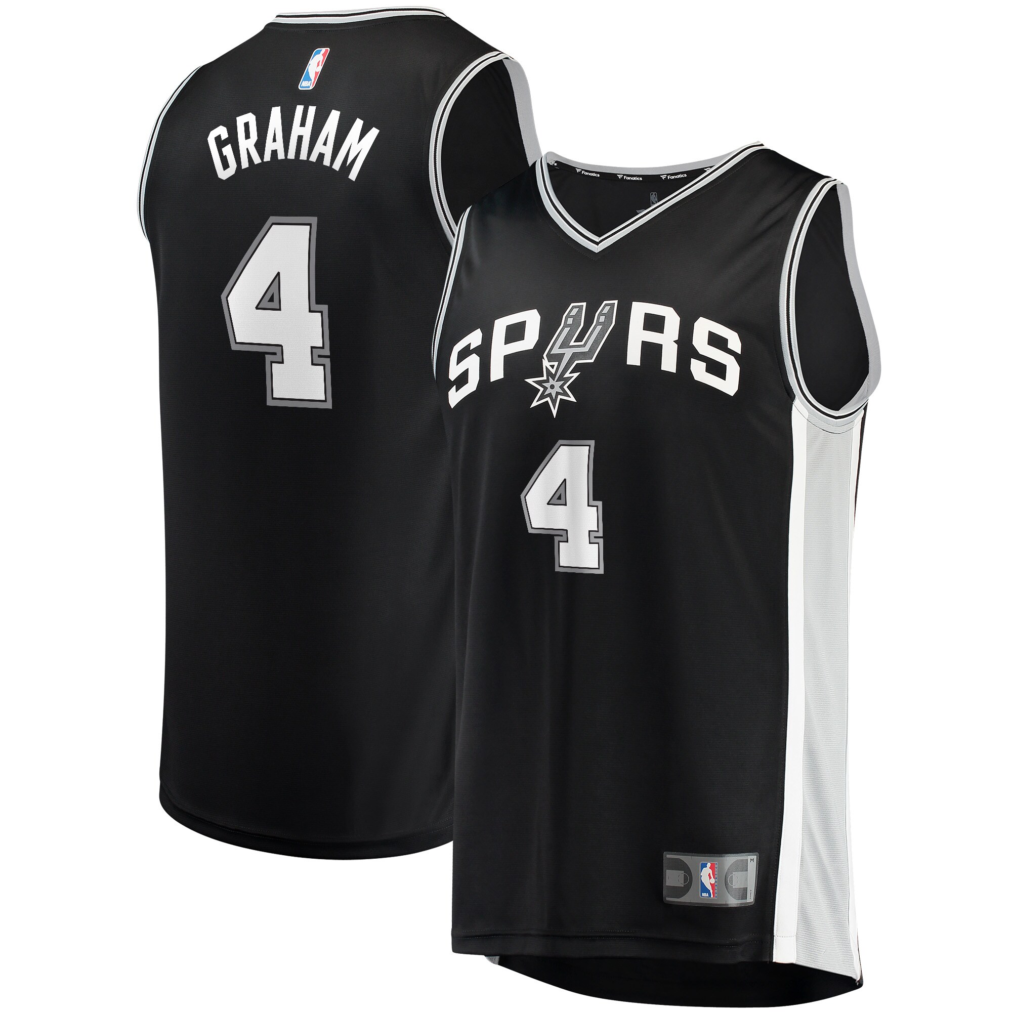 Alternative view of Devonte' Graham San Antonio Spurs Fanatics Branded Youth Fast Break Player Jersey - Icon Edition - Black