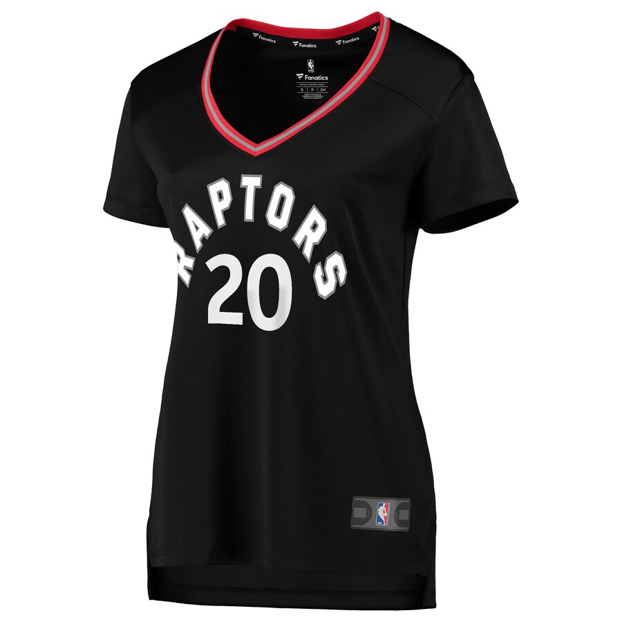 Alternative view of Dewan Hernandez Toronto Raptors Fanatics Branded Women's Fast Break Replica Jersey Black - Statement Edition