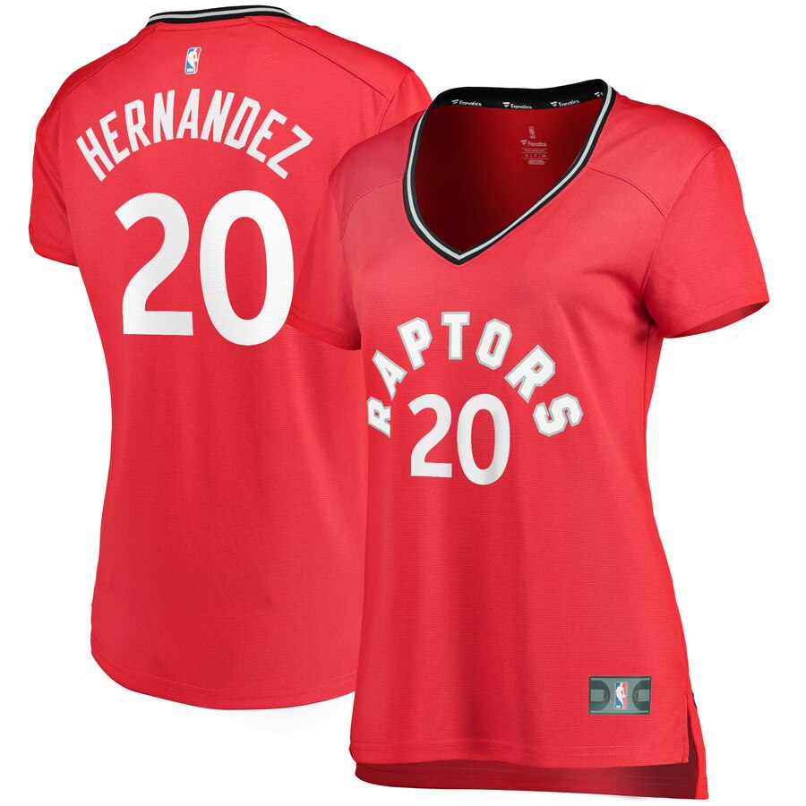Dewan Hernandez Toronto Raptors Fanatics Branded Women's Fast Break Replica Player Jersey - Icon Edition - Red