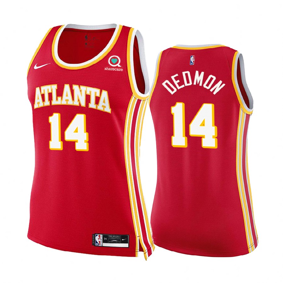 Dewayne Dedmon Atlanta Hawks Red Icon Edition Women 2020-21 Jersey