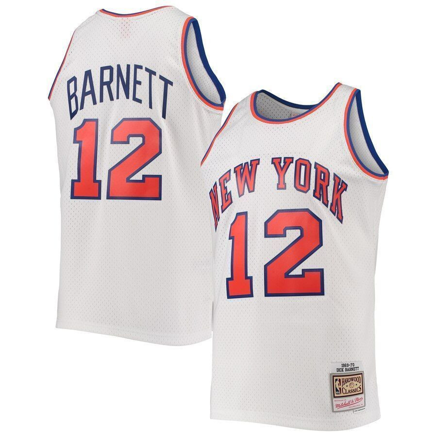 Dick Barnett New York Knicks Mitchell & Ness Hardwood Classics 1969-70 Swingman Jersey - White - JS114 