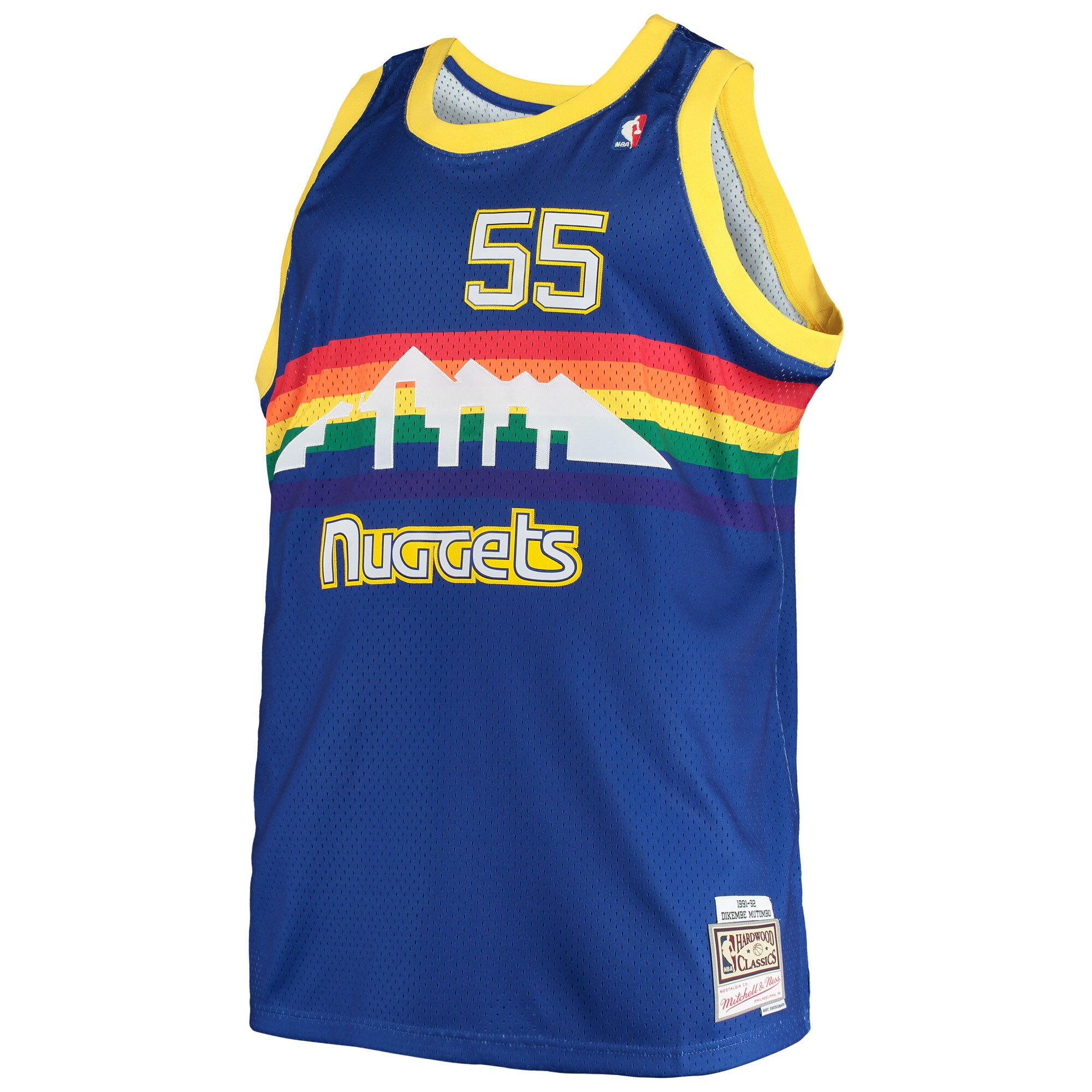Alternative view of Dikembe Mutombo Denver Nuggets Mitchell & Ness 1991/92 Big & Tall Hardwood Classics Swingman Jersey - Royal