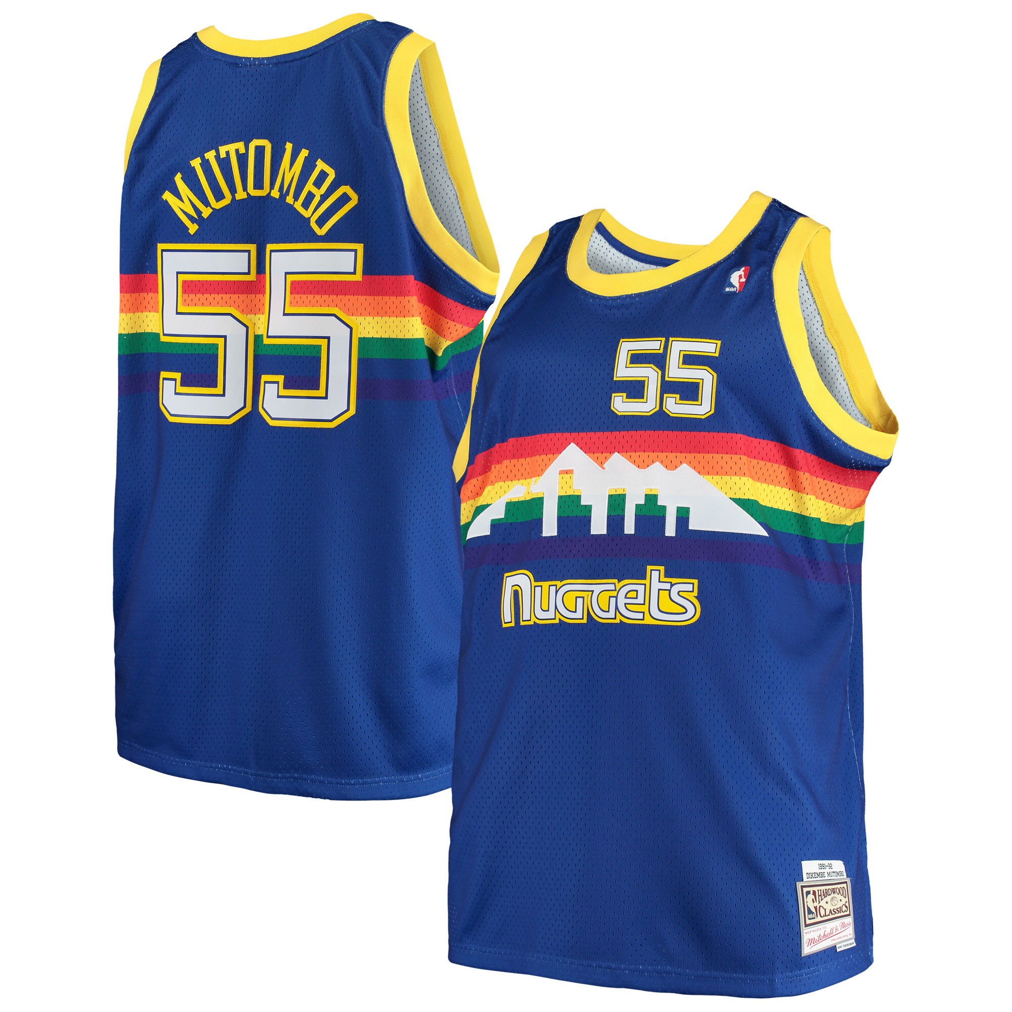 Alternative view of Dikembe Mutombo Denver Nuggets Mitchell & Ness Big & Tall Hardwood Classics Jersey – Royal – Jsfangear Jersey Store