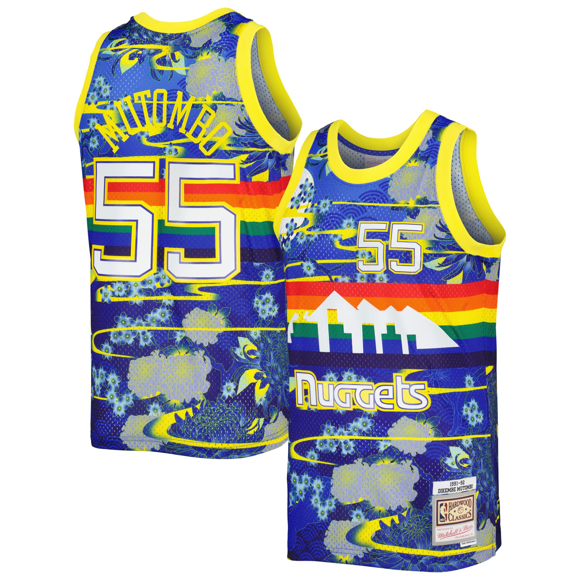 Alternative view of Dikembe Mutombo Denver Nuggets Mitchell & Ness Hardwood Classics Lunar New Year Swingman Jersey - Blue
