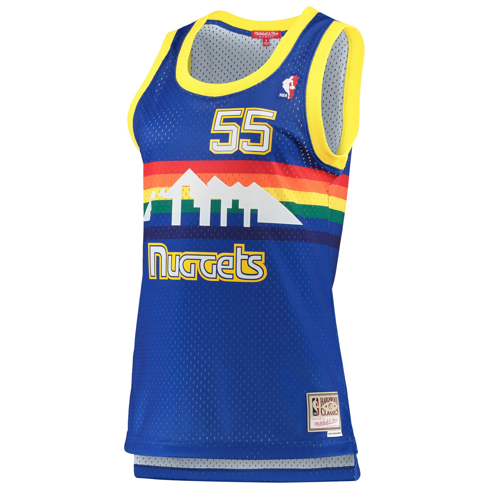 Alternative view of Dikembe Mutombo Denver Nuggets Mitchell & Ness Women's 1991/92 Hardwood Classics Swingman Jersey - Royal