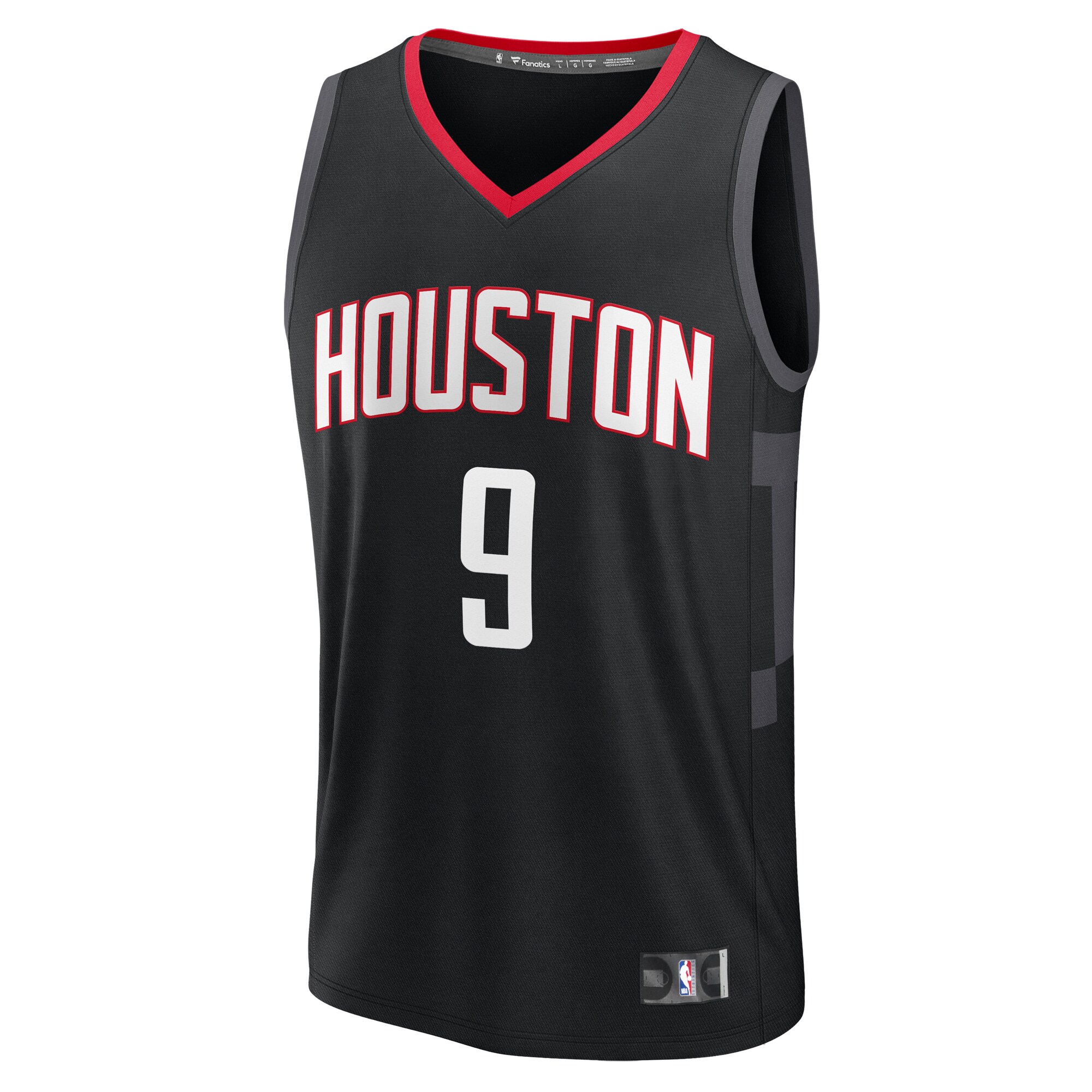 Alternative view of Dillon Brooks Houston Rockets Fanatics Fast Break Replica Player Jersey - Statement Edition - Black