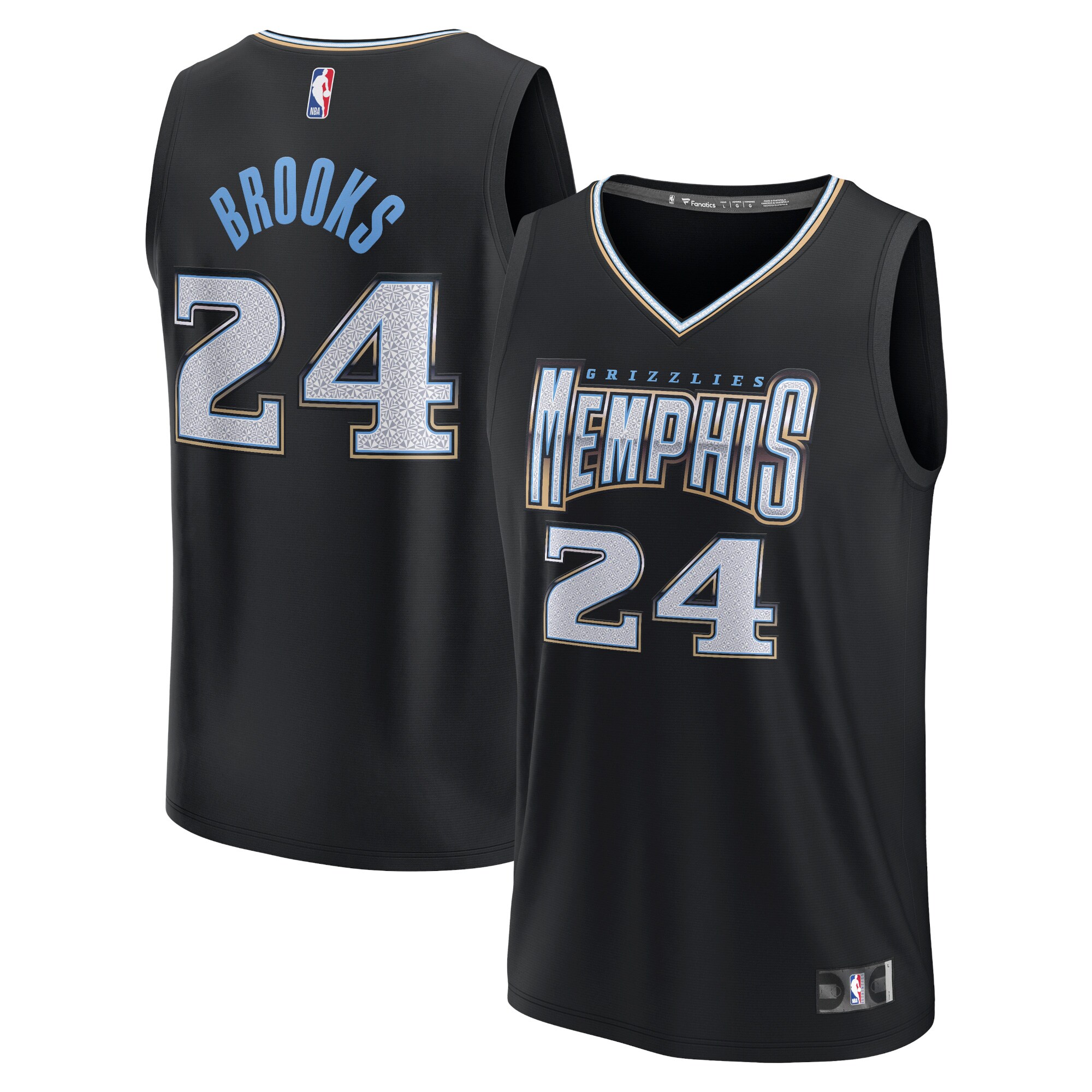 Alternative view of Dillon Brooks Memphis Grizzlies Fanatics Branded 2022/23 Fastbreak Jersey - City Edition - Black