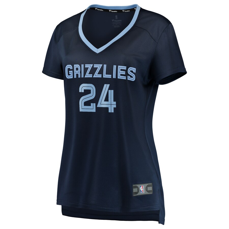 Alternative view of Dillon Brooks Memphis Grizzlies Fanatics Branded Women's Fast Break Player Jersey - Icon Edition - Navy