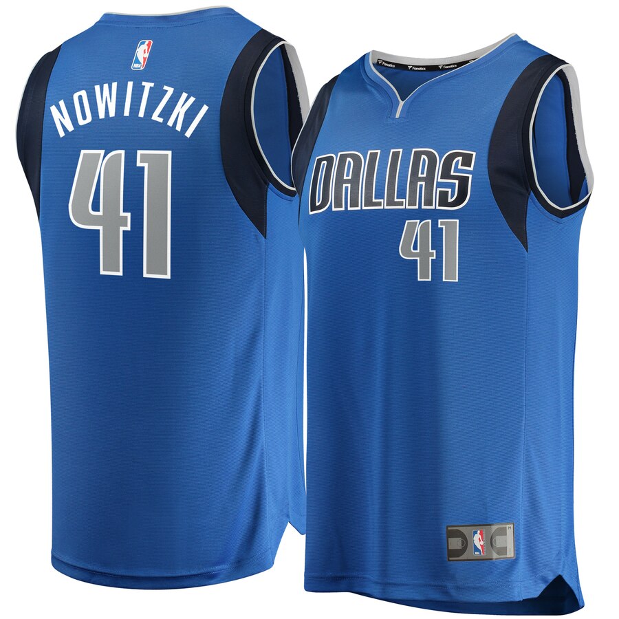 Dirk Nowitzki Dallas Mavericks Fanatics Branded Fast Break Replica Jersey Blue - Icon Edition