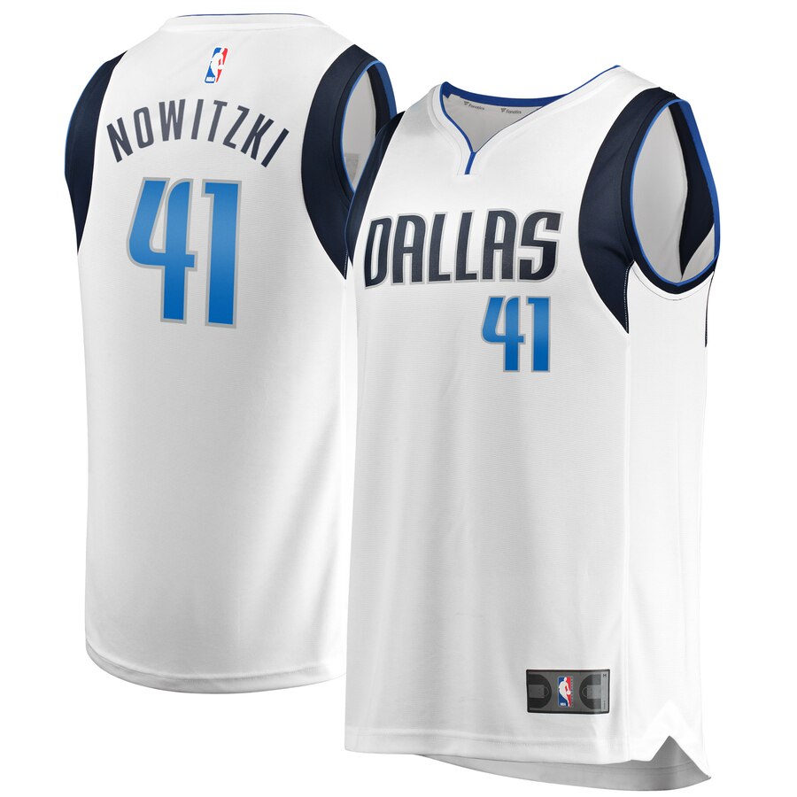 Dirk Nowitzki Dallas Mavericks Fanatics Branded Fast Break Replica Jersey White - Association Edition