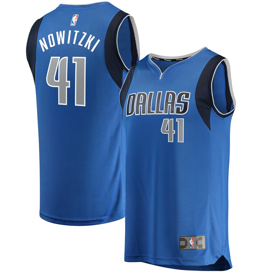 Dirk Nowitzki Dallas Mavericks Fanatics Branded Youth Fast Break Replica Jersey - Blue