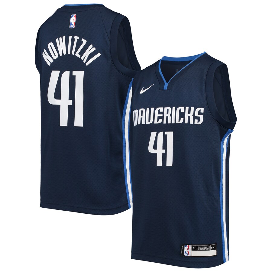 Dirk Nowitzki Dallas Mavericks Youth Swingman Player Jersey - Statement Edition - Navy