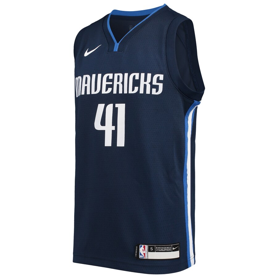 Alternative view of Dirk Nowitzki Dallas Mavericks Youth Swingman Player Jersey - Statement Edition - Navy