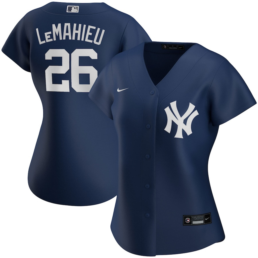 DJ LeMahieu 26 New York Yankees Women Alternate Jersey - Navy 
