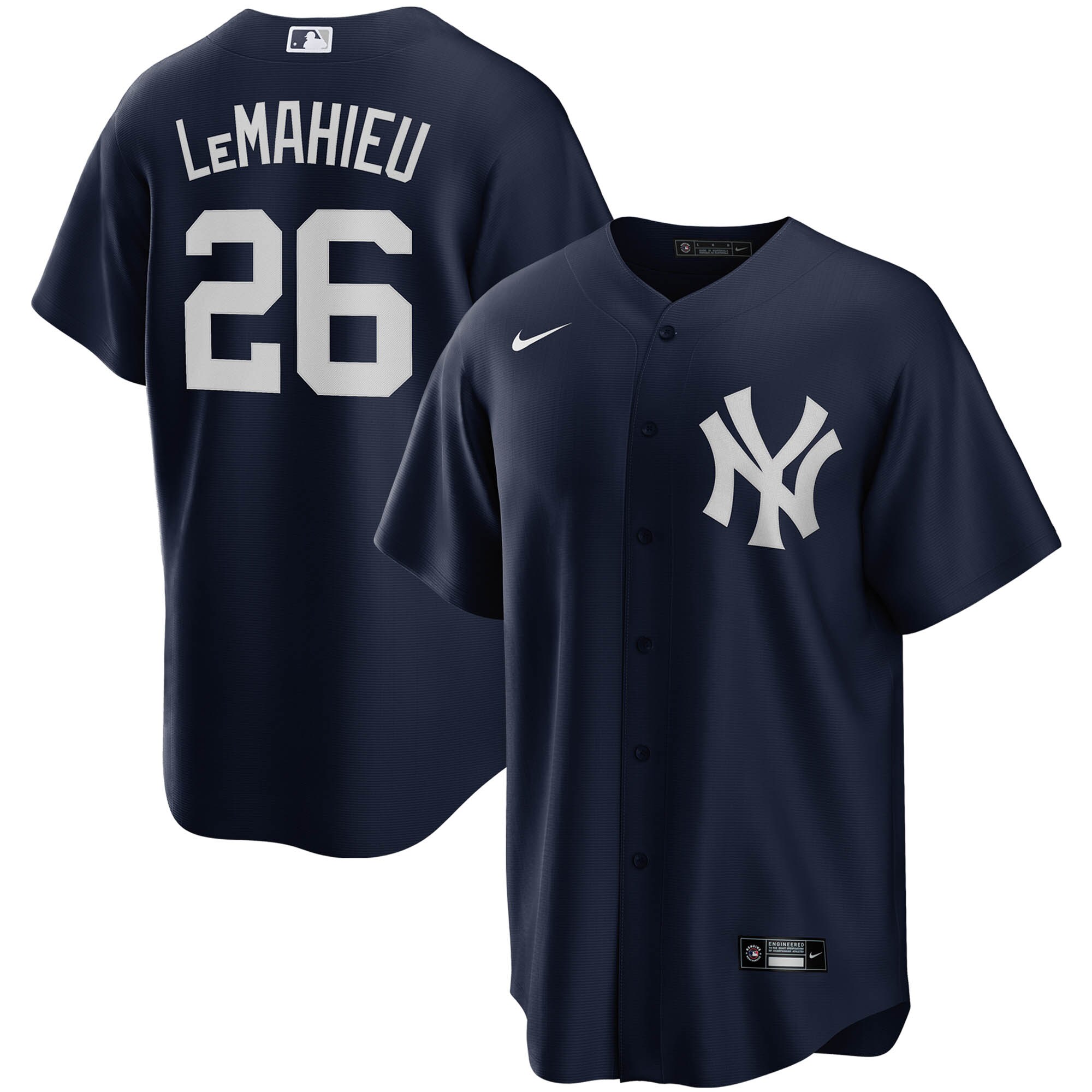 Dj Lemahieu New York Yankees Alternate Replica Player Jersey – Navy
