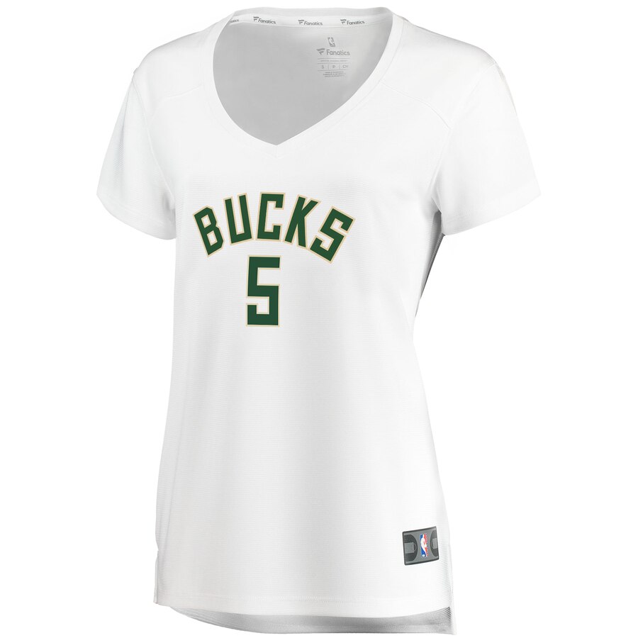 Alternative view of D.j. Wilson Milwaukee Bucks Fanatics Branded Women's Fast Break Replica Jersey White - Association Edition