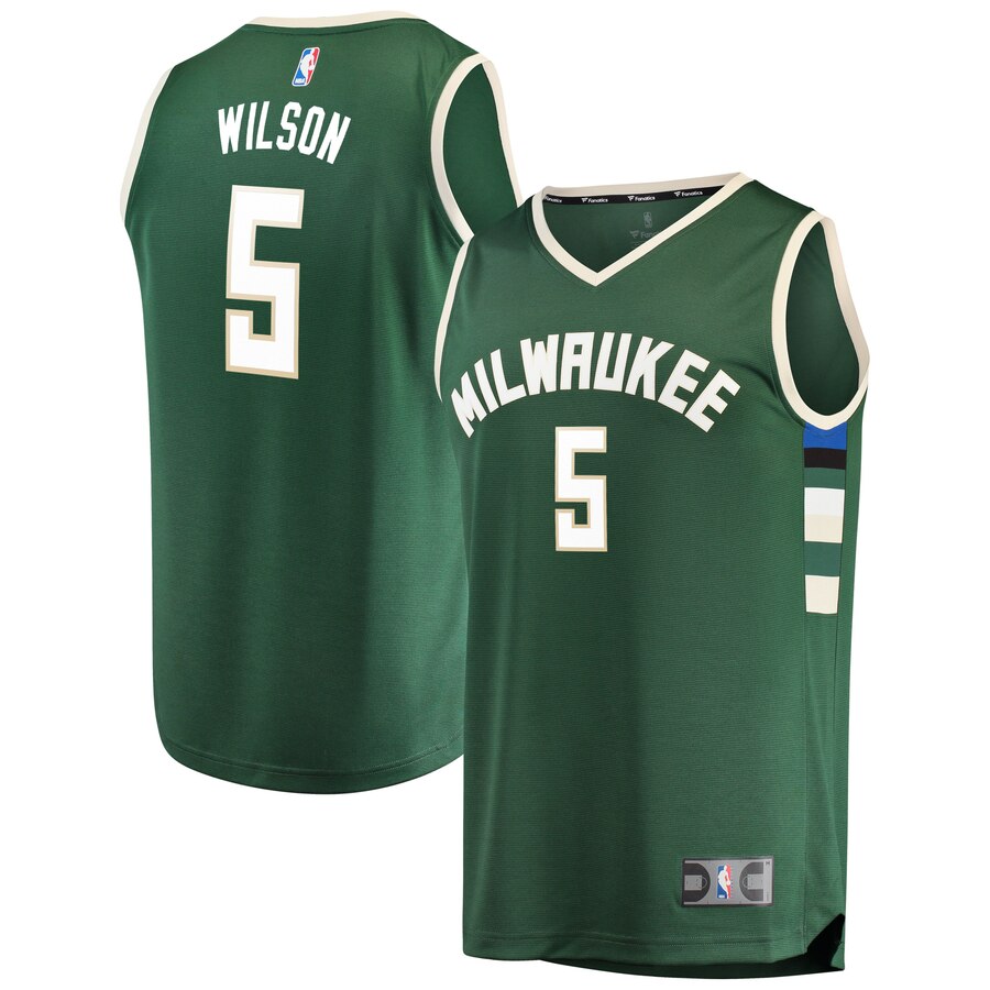 D.j. Wilson Milwaukee Bucks Fanatics Branded Youth Fast Break Player Jersey Green - Icon Edition
