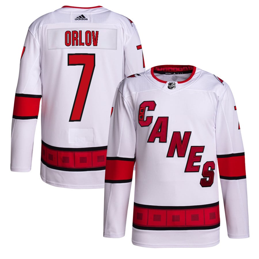 Dmitry Orlov 7 Carolina Hurricanes Away Primegreen Jersey - Men, White - JS315 