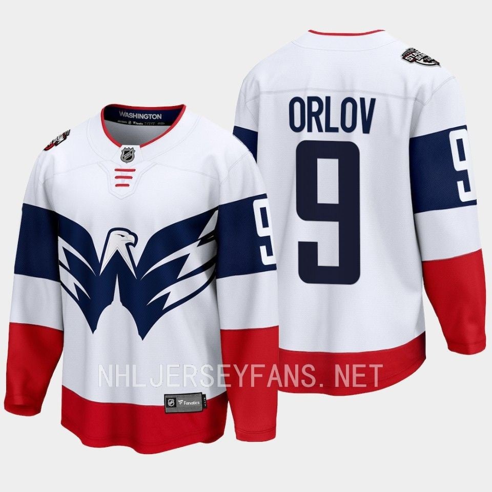 Dmitry Orlov 9 Washington Capitals 2023 Jersey Stadium White Primegreen - JS686 