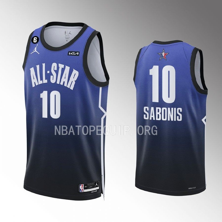 Alternative view of Domantas Sabonis 10 Sacramento Kings 2023 All-Star Men Jersey - Orange - JS708 