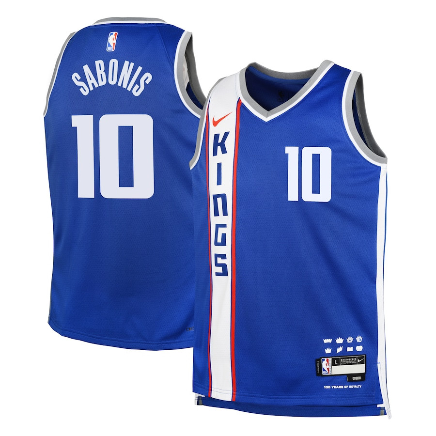 Domantas Sabonis 10 Sacramento Kings 2023/24 City Edition Swingman YOUTH Jersey - Blue - JS850 
