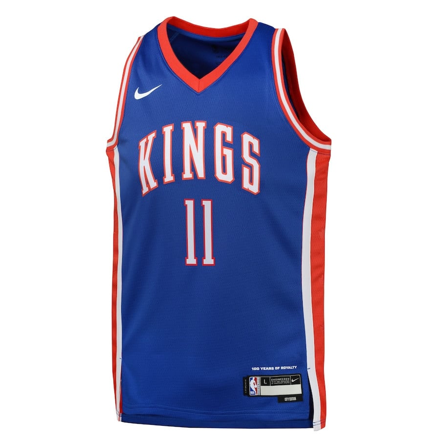 Alternative view of Domantas Sabonis 11 Sacramento Kings 2024/25 Swingman Player YOUTH Jersey - City Edition - Blue - JS534 