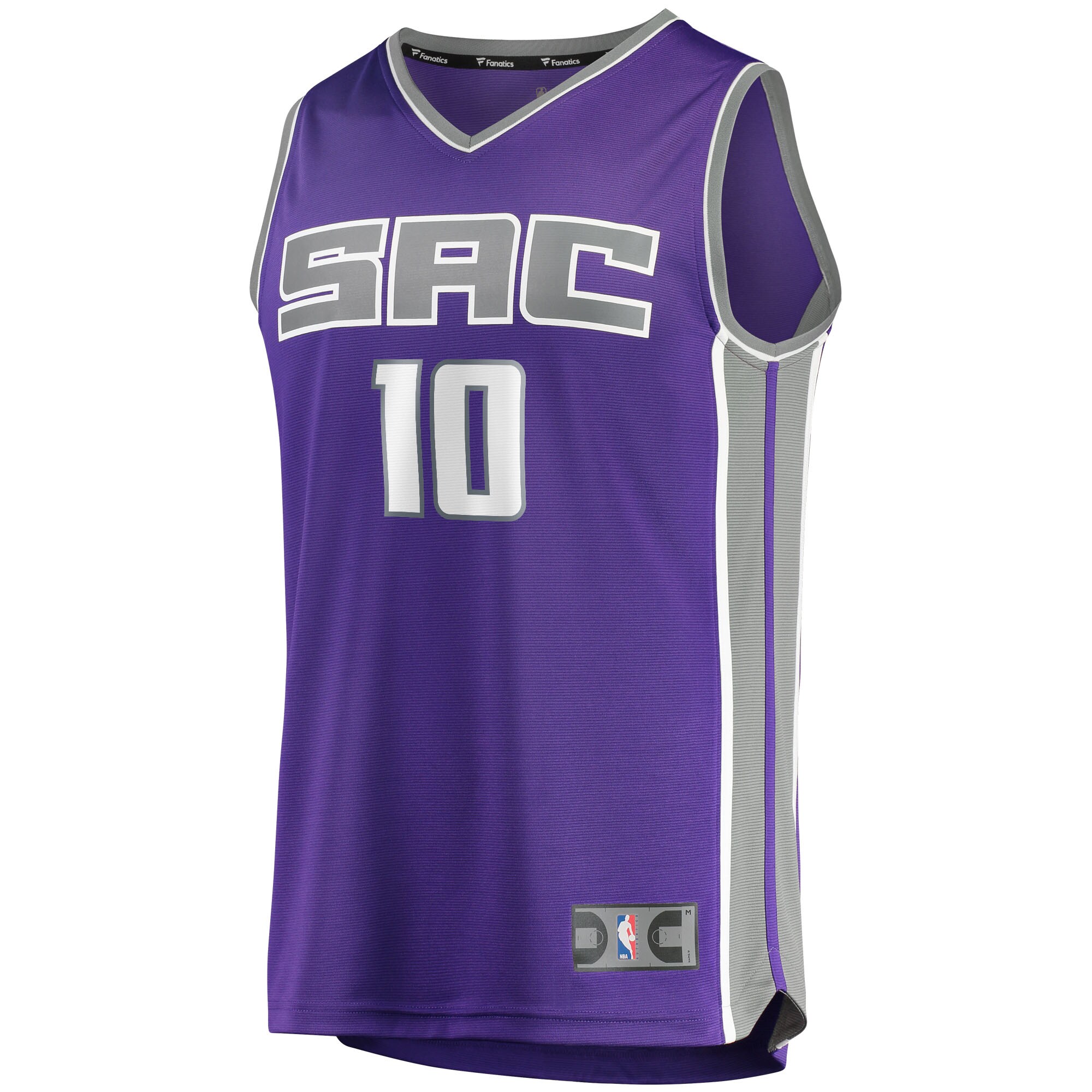 Alternative view of Domantas Sabonis Sacramento Kings Fanatics Fast Break Replica Jersey - Icon Edition - Purple