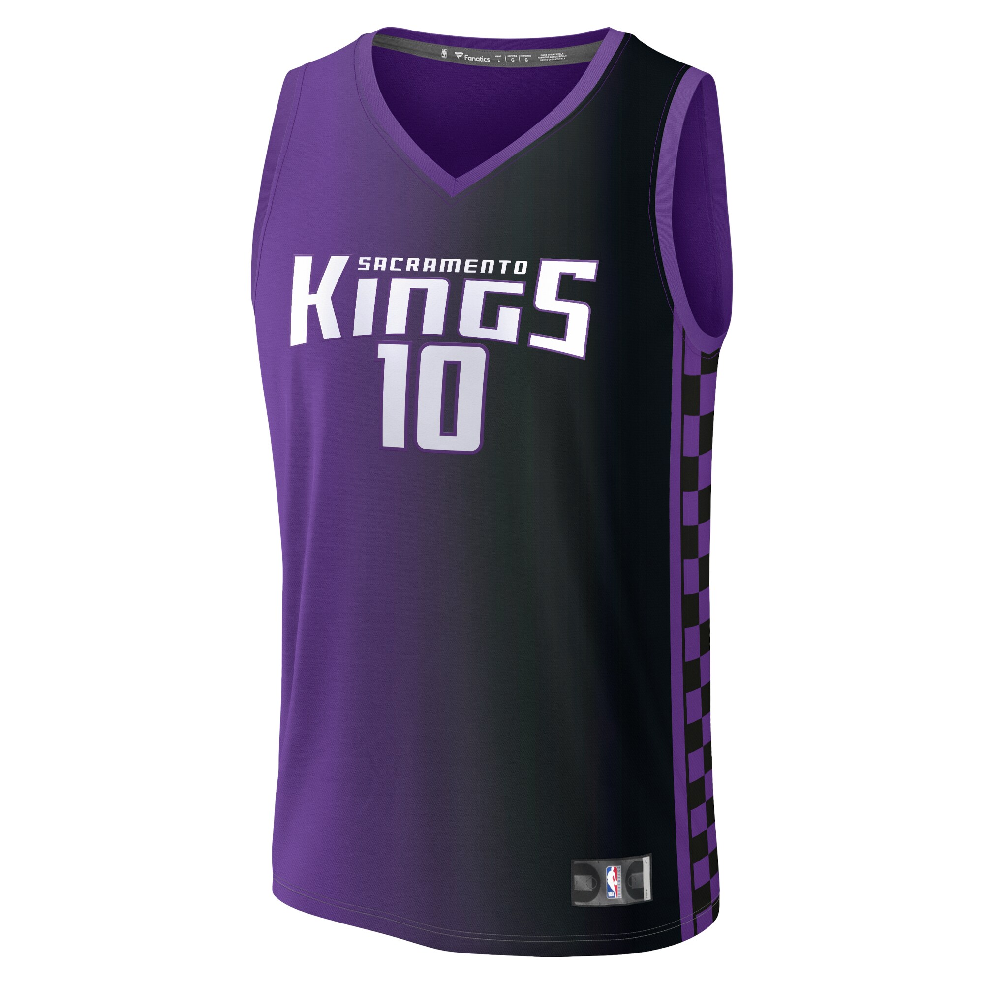 Alternative view of Domantas Sabonis Sacramento Kings Fanatics Fast Break Replica Player Jersey - Statement Edition - Purple