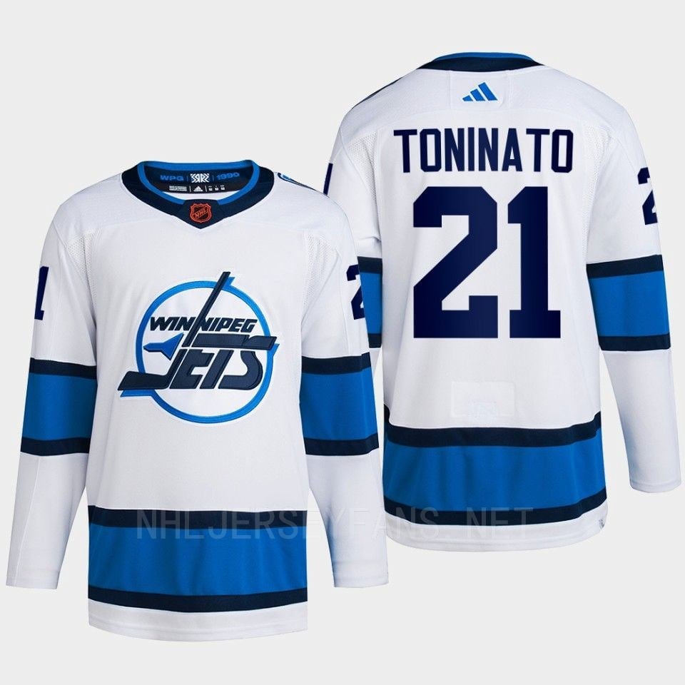 Dominic Toninato 21 Reverse Retro 2.0 2022 Winnipeg Jets White Jersey Primegreen - JS581 