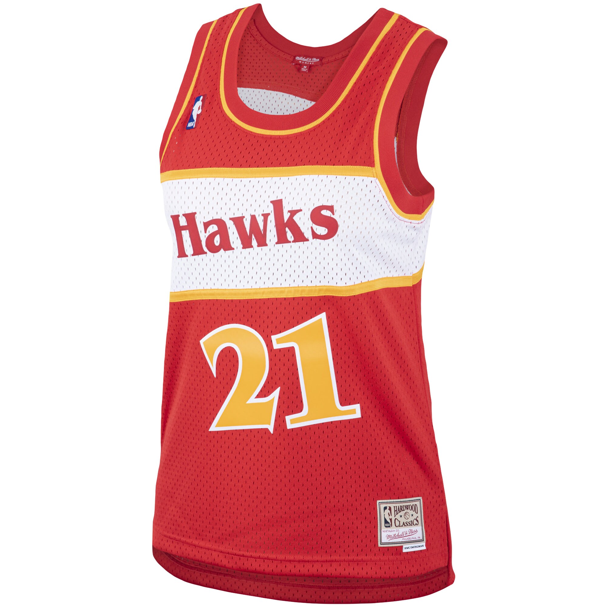 Alternative view of Dominique Wilkins Atlanta Hawks Mitchell & Ness Women's  Hardwood Classics Swingman Jersey - Red