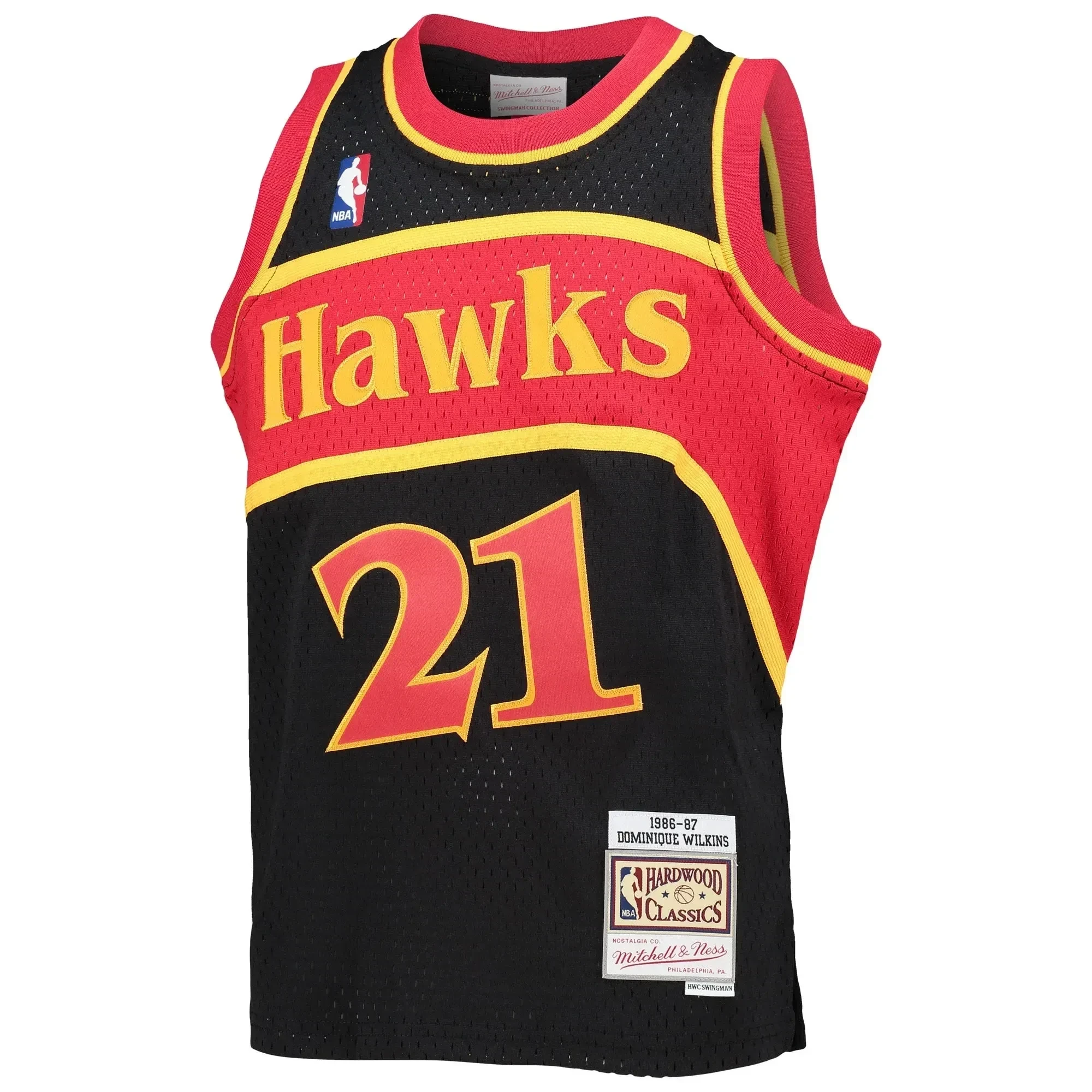 Dominique Wilkins Atlanta Hawks Mitchell & Ness Youth 1986-87 Hardwood Classics Reload Jersey – Black - JS993 