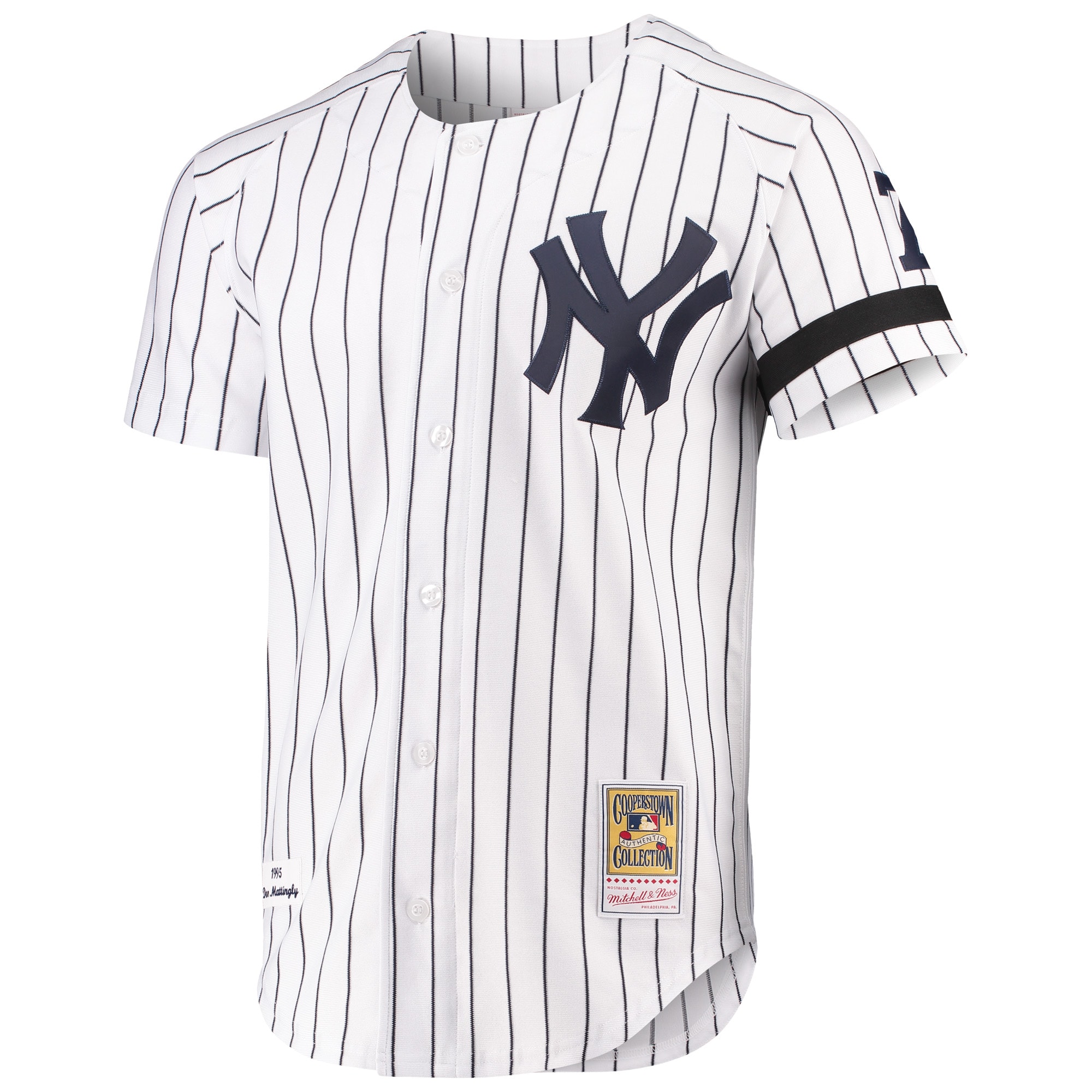 Alternative view of Don Mattingly New York Yankees Mitchell & Ness Cooperstown Collection Jersey - White 