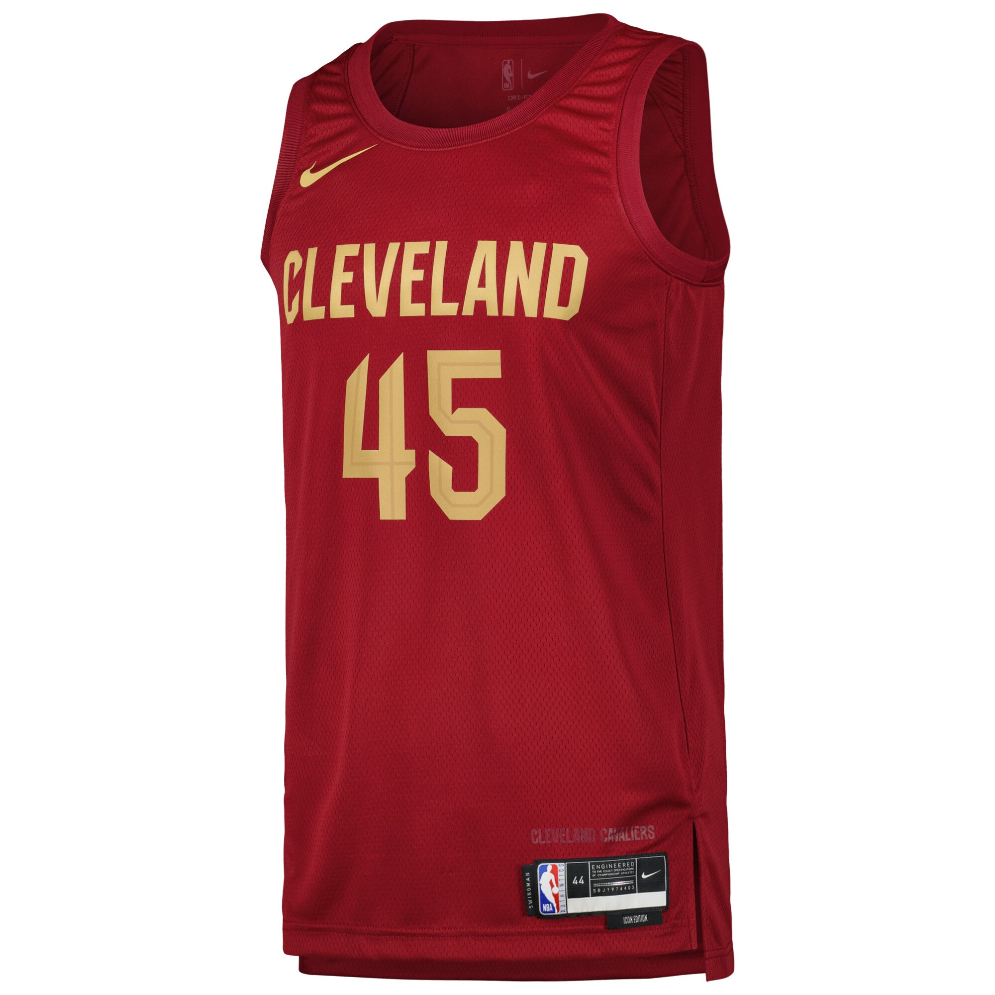 Alternative view of Donovan Mitchell Cleveland Cavaliers Swingman Player Jersey - Icon Edition - Wine