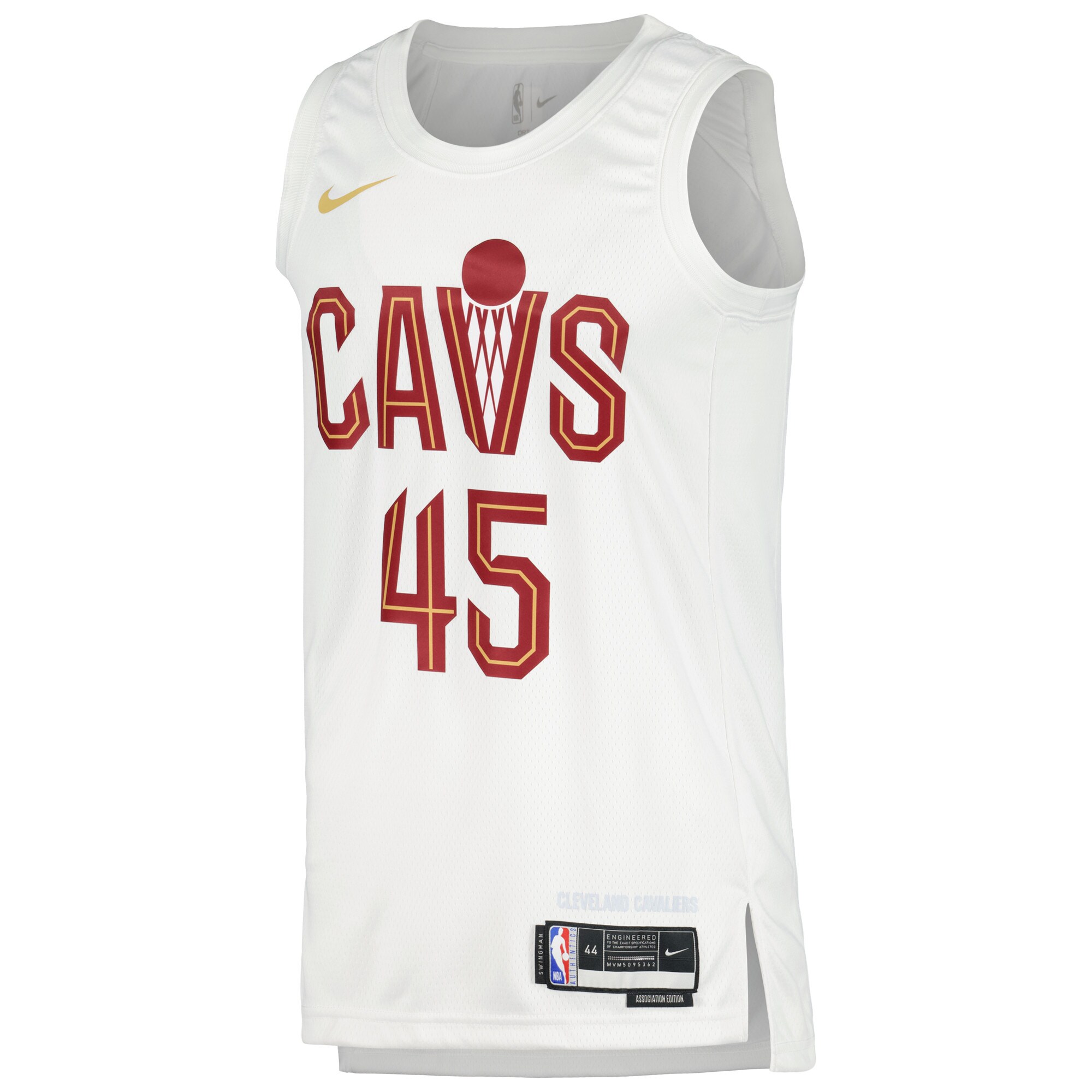 Alternative view of Donovan Mitchell Cleveland Cavaliers Unisex Swingman Jersey - Association Edition - White