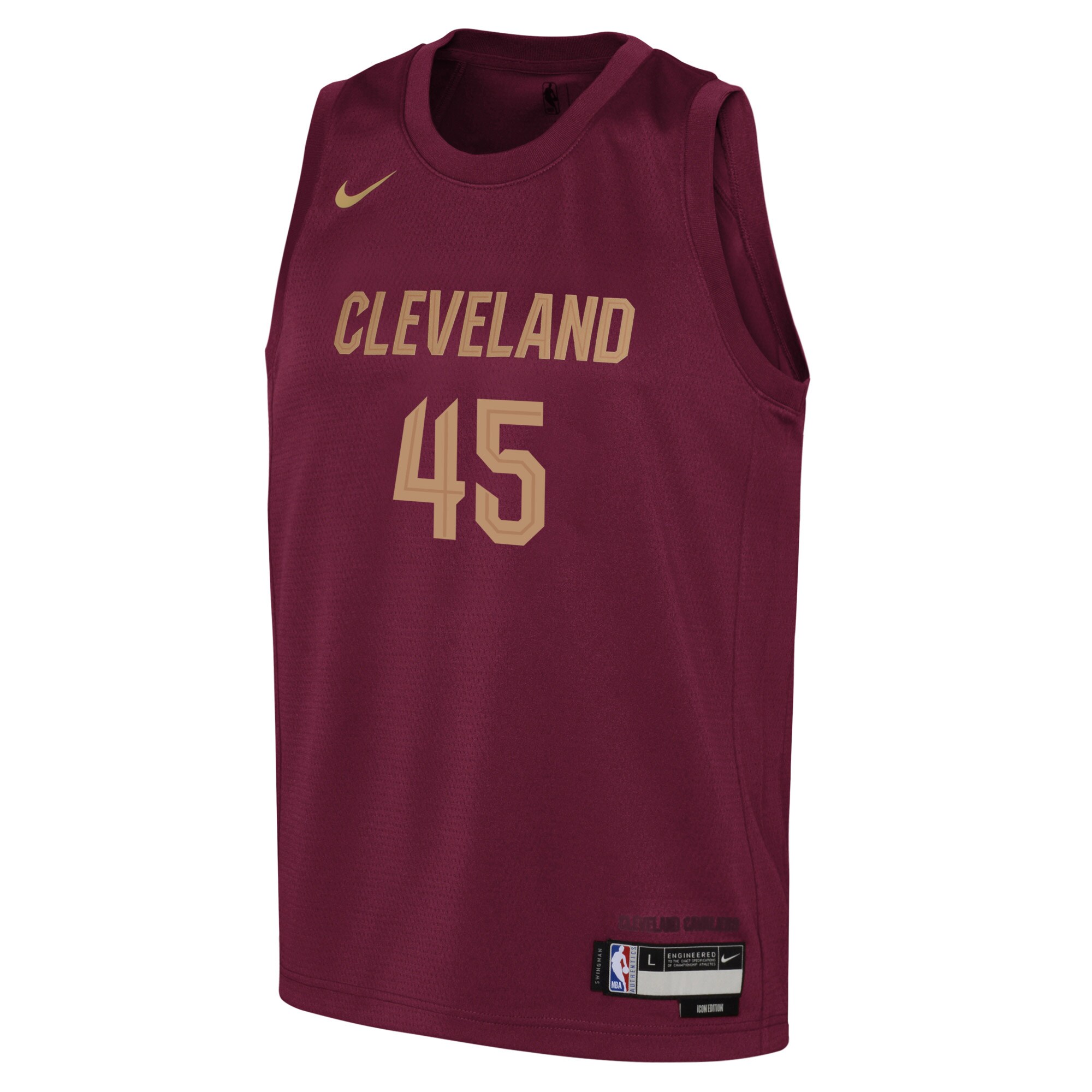 Alternative view of Donovan Mitchell Cleveland Cavaliers Youth Swingman Jersey - Icon Edition - Wine