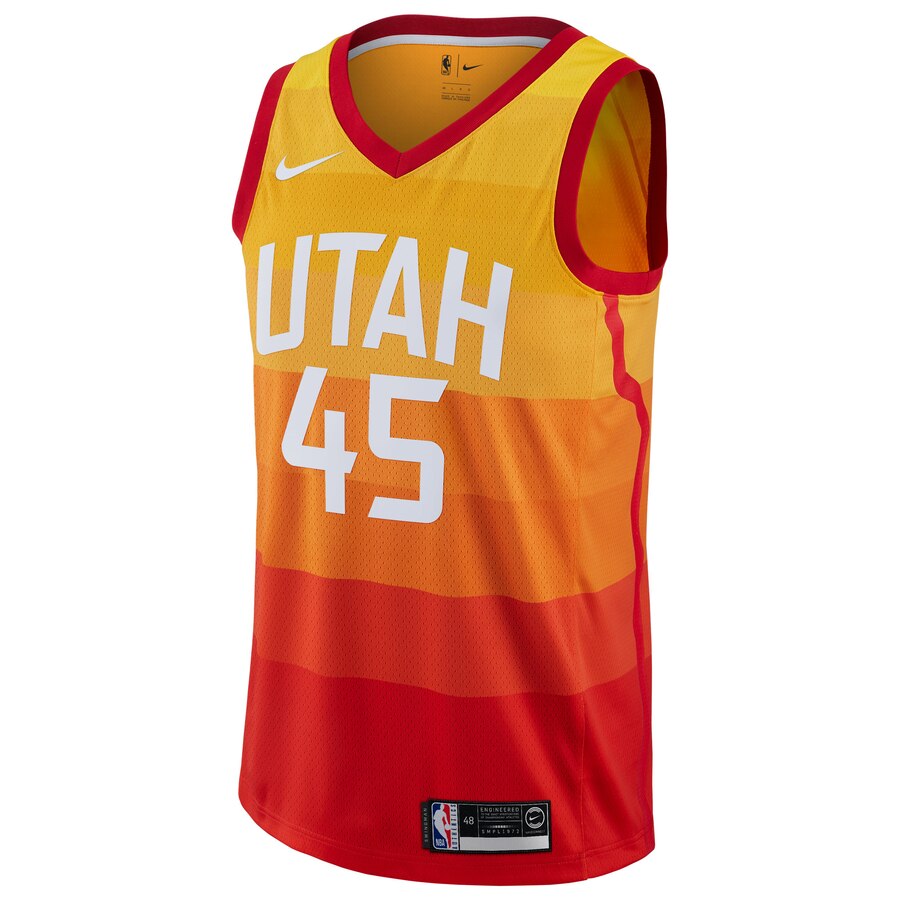 Alternative view of Donovan Mitchell Utah Jazz 2019/20 Finished Swingman Jersey Gold - City Edition