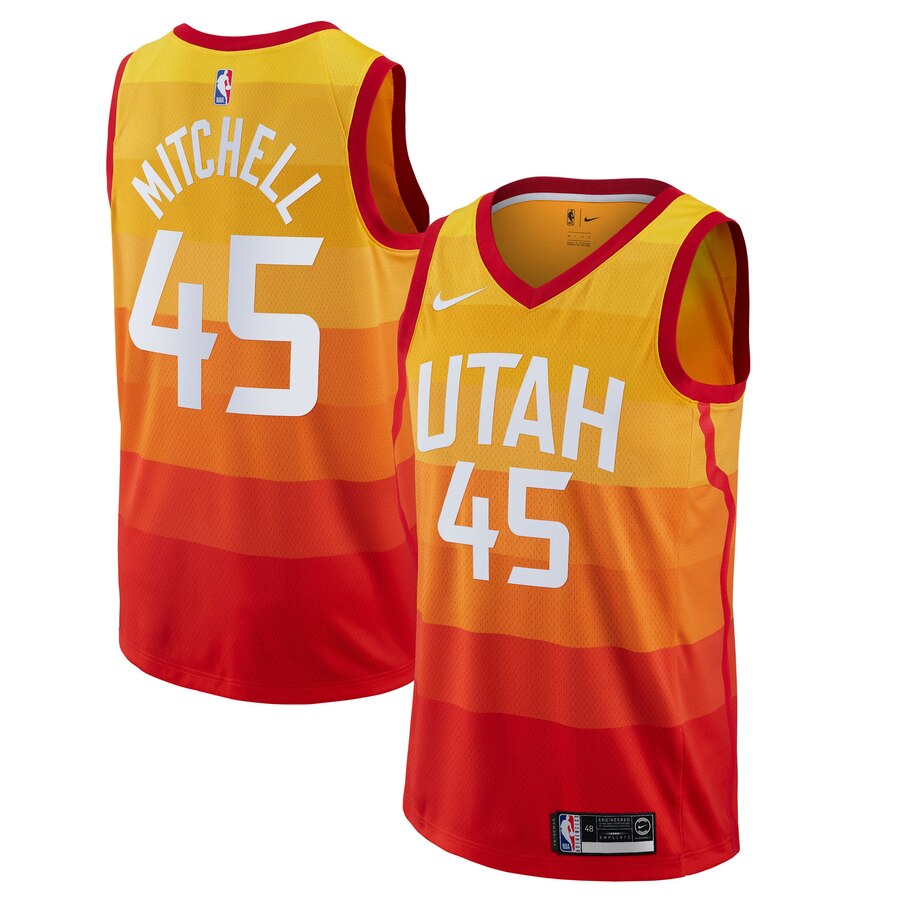 Donovan Mitchell Utah Jazz 2019/20 Finished Swingman Jersey Gold - City Edition